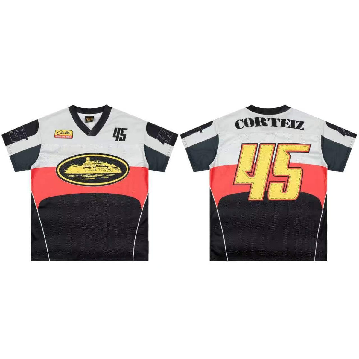 Corteiz Yacht Tee 45 - "White/Black"