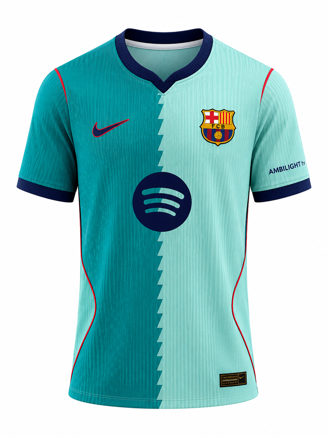 Barcelona Third Jersey - Teal Cyan