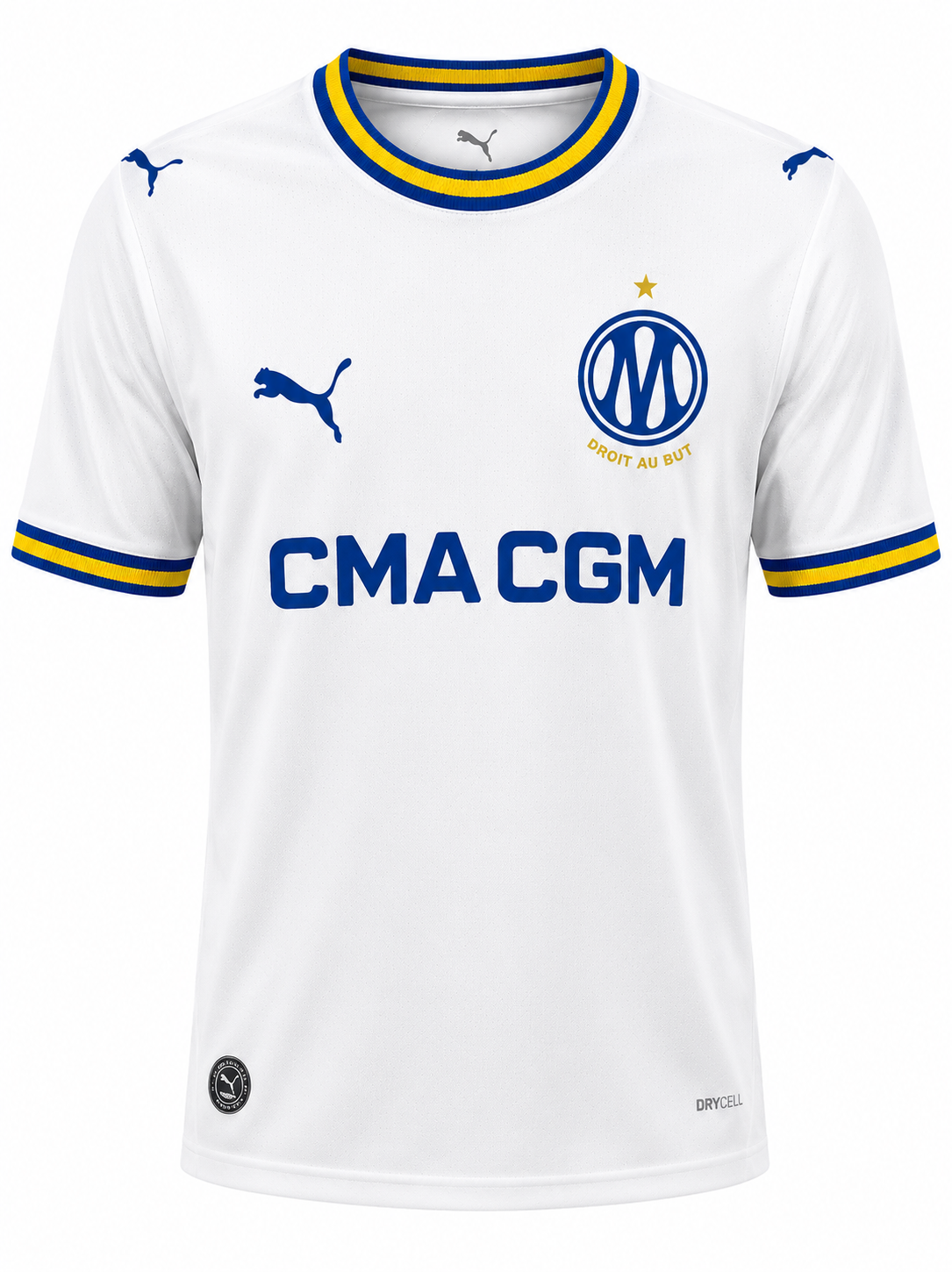 Marseille Away Jersey - "White/Gold"