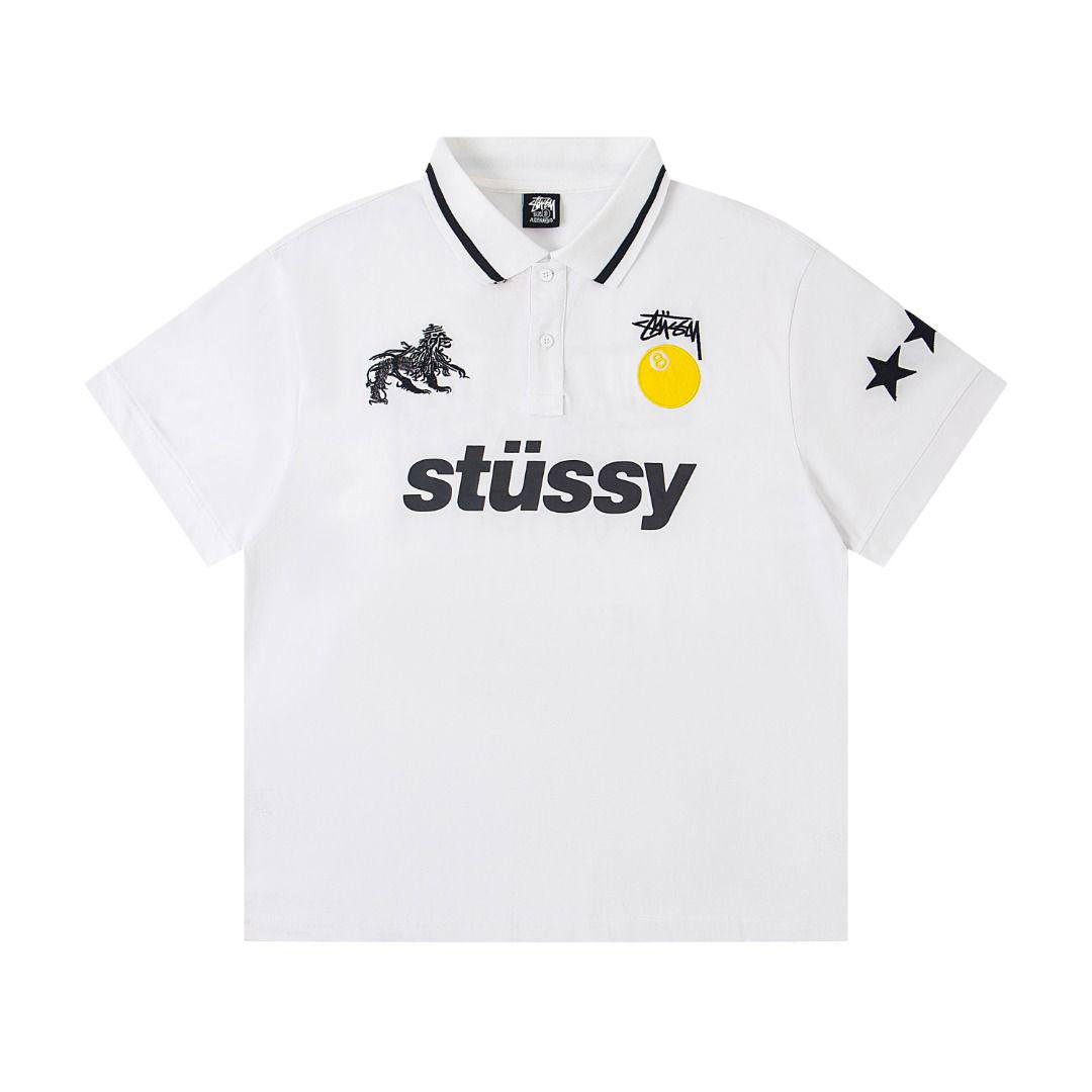 Stussy Polo Shirt - "White/Black"