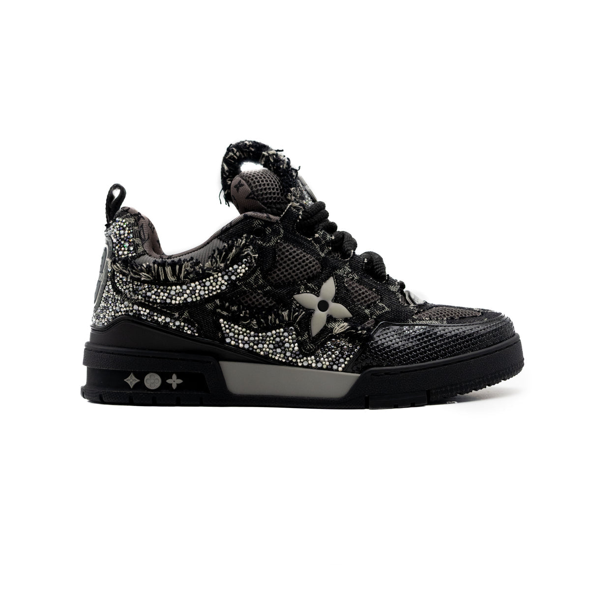 Louis Vuitton Swarovski Monogram Skate Sneaker - Black