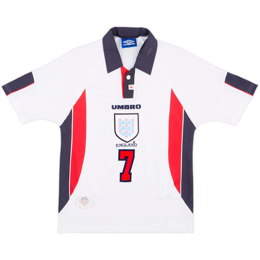 1997-99 England Home Jersey Beckham #7