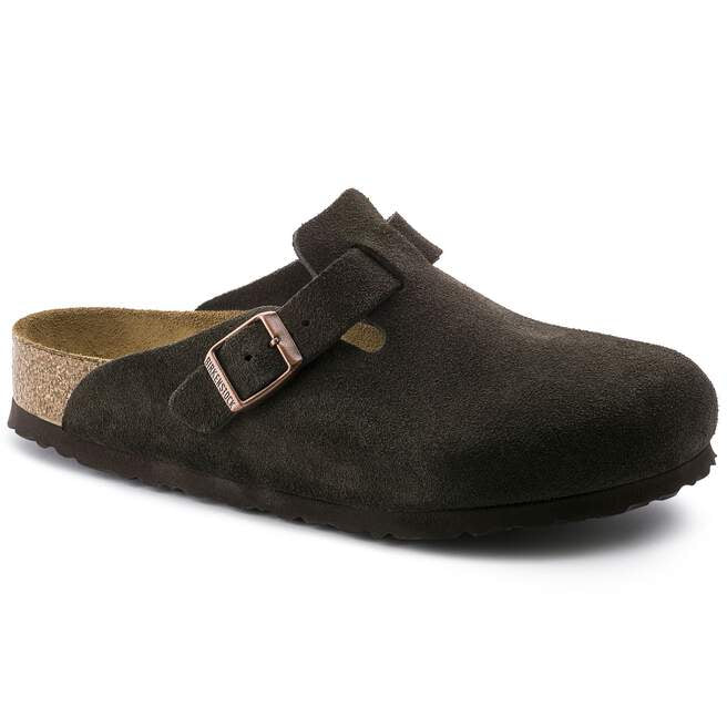 BIRKENSTOCK BOSTON SOFT FOOT BED - BROWN