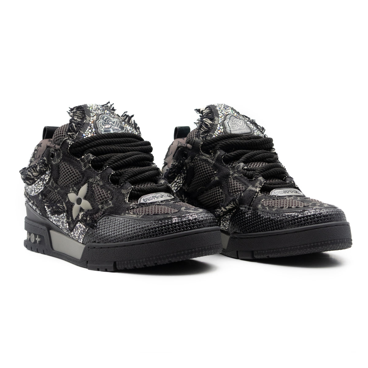 Louis Vuitton Swarovski Monogram Skate Sneaker - Black