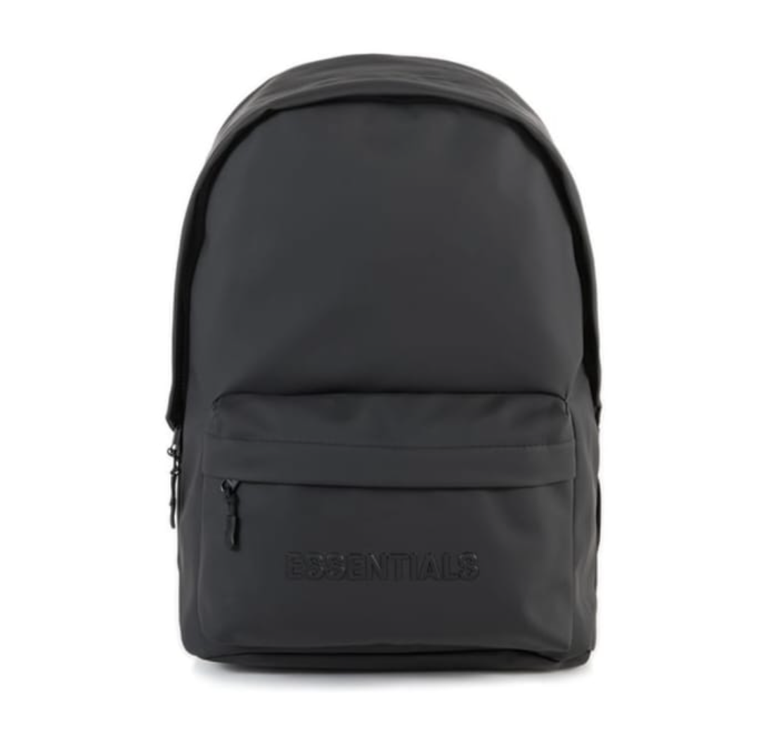 Essentials Leather Backpack - Black