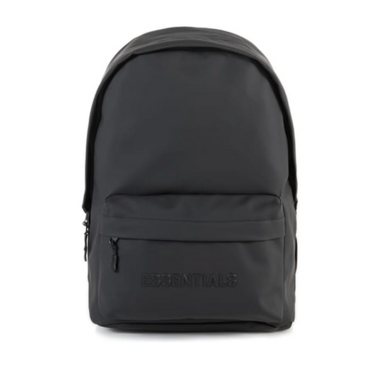 Essentials Leather Backpack - Black