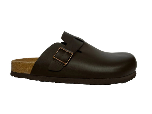 BIRKENSTOCK BOSTON SOFT FOOT BED - BROWN LEATHER