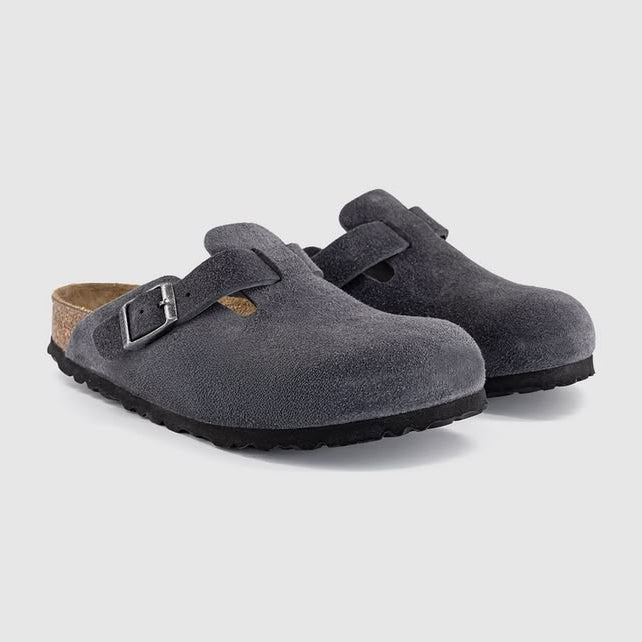 BIRKENSTOCK BOSTON SOFT FOOT BED - GRAY
