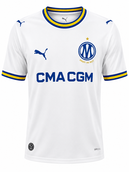 Marseille Away Jersey - "White/Gold"