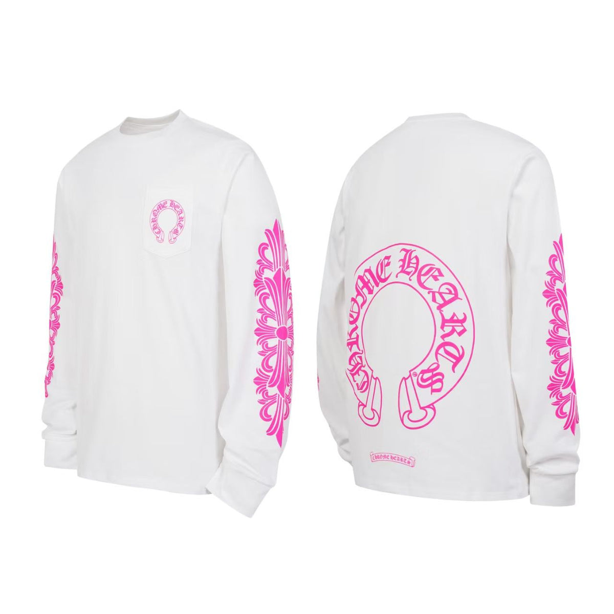 Chrome Hearts Long Sleeve T-Shirt - “Pink/White"