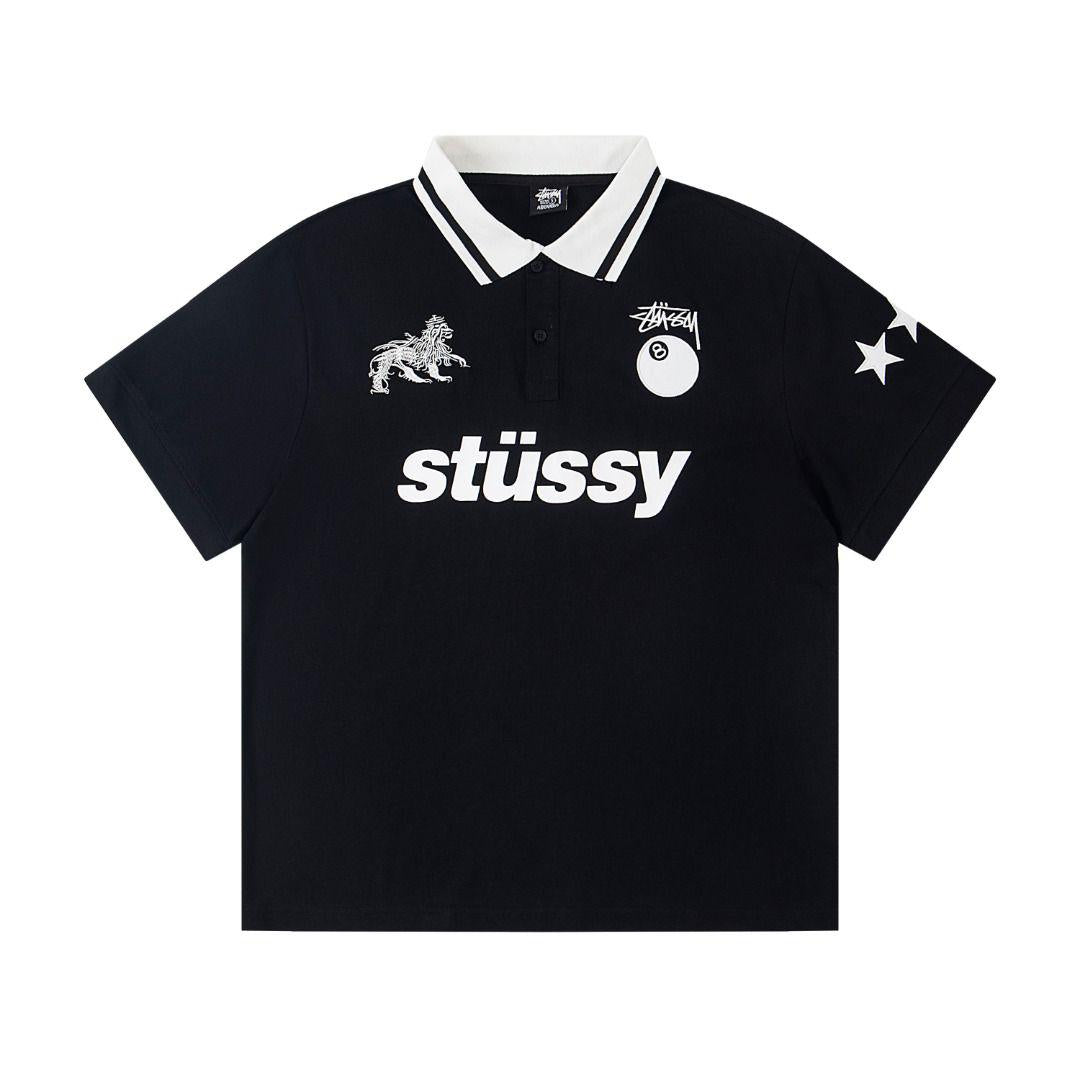 Stussy Polo Shirt - "Black/White"