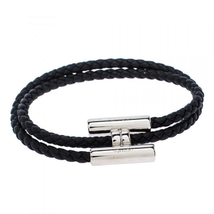 Hermès Tournis Tresse Bracelet - Black