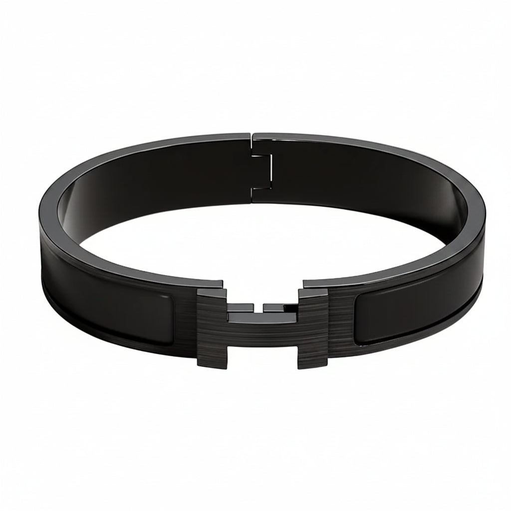 Black belt buckle on a light white background