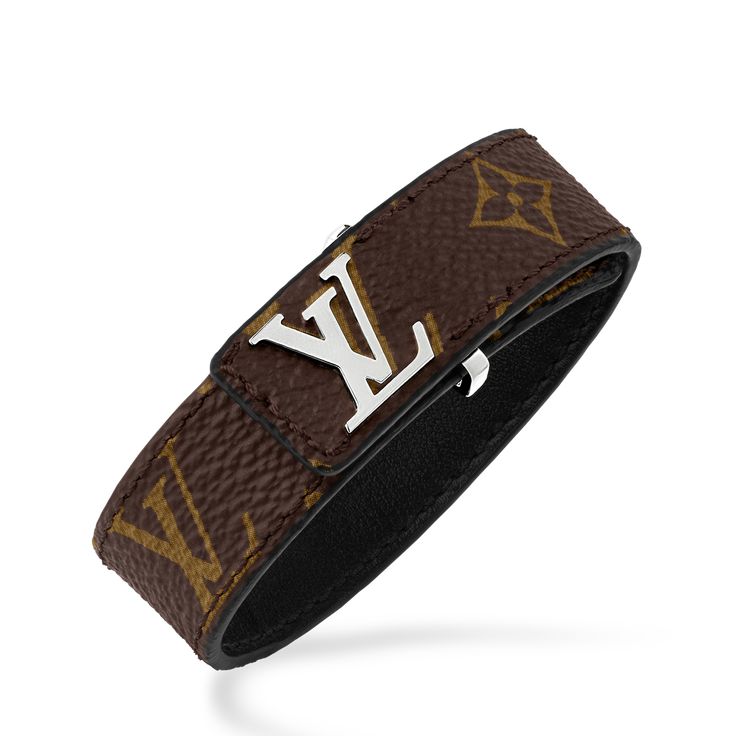 Louis Vuitton belt with monogram pattern on a white background