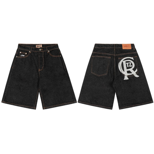 Corteiz C-Star Denim Jorts - Black