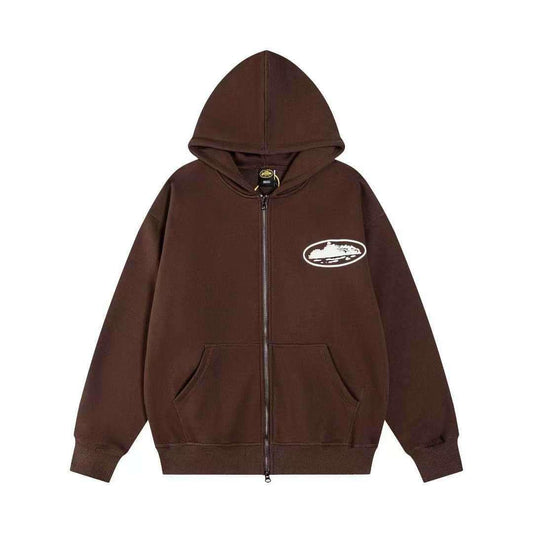 Corteiz Zipper Jacket - Brown
