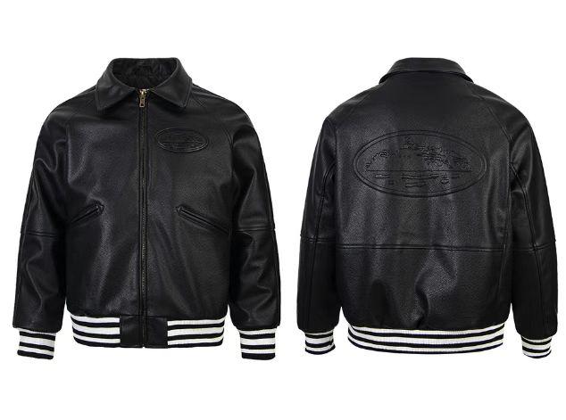 Corteiz Leather Jacket - Black