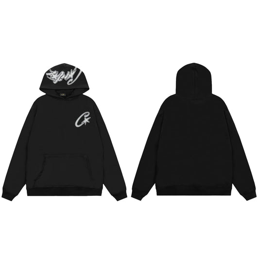 Corteiz C Star Appliqué Hoodie - Black
