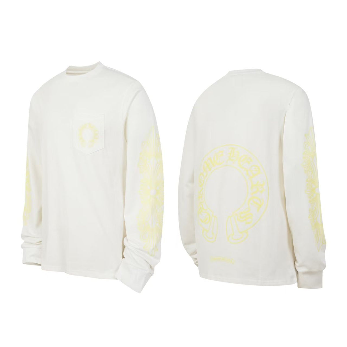 Chrome Hearts Long Sleeve T-Shirt - “Yellow/White"