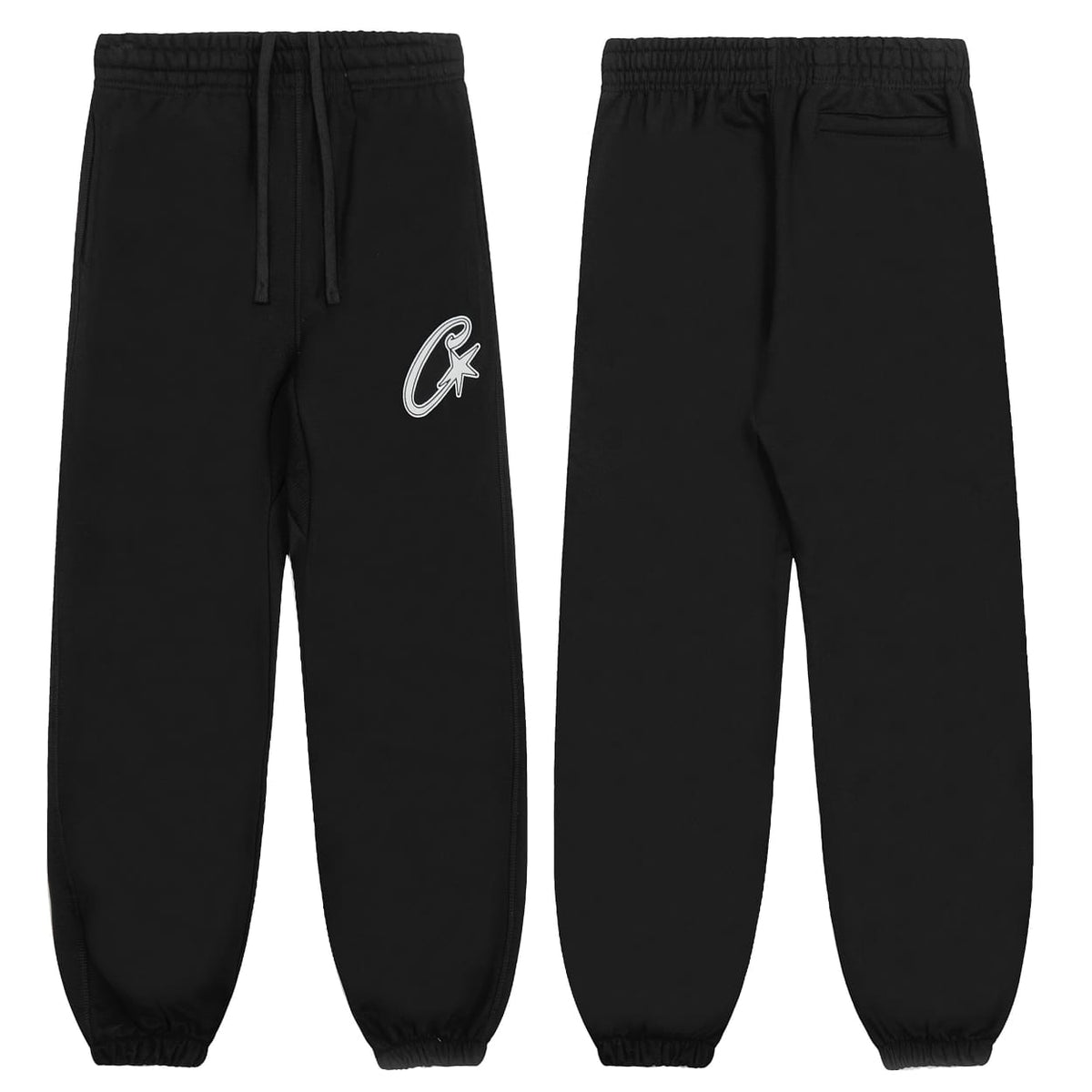 Corteiz C Star Appliqué Sweatpants - Black