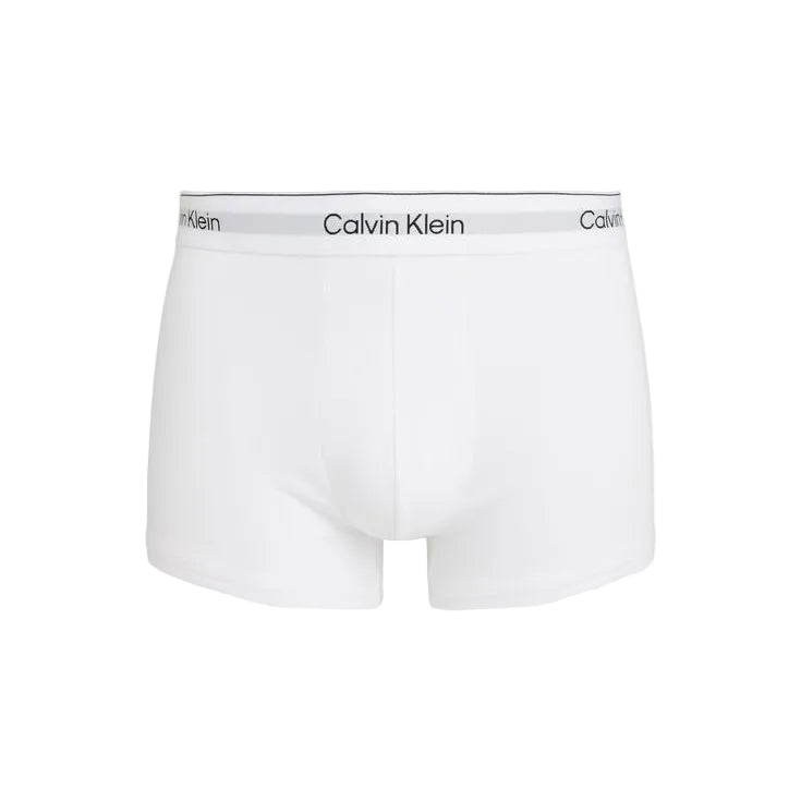 White boxer briefs with Calvin Klein logo on a white background