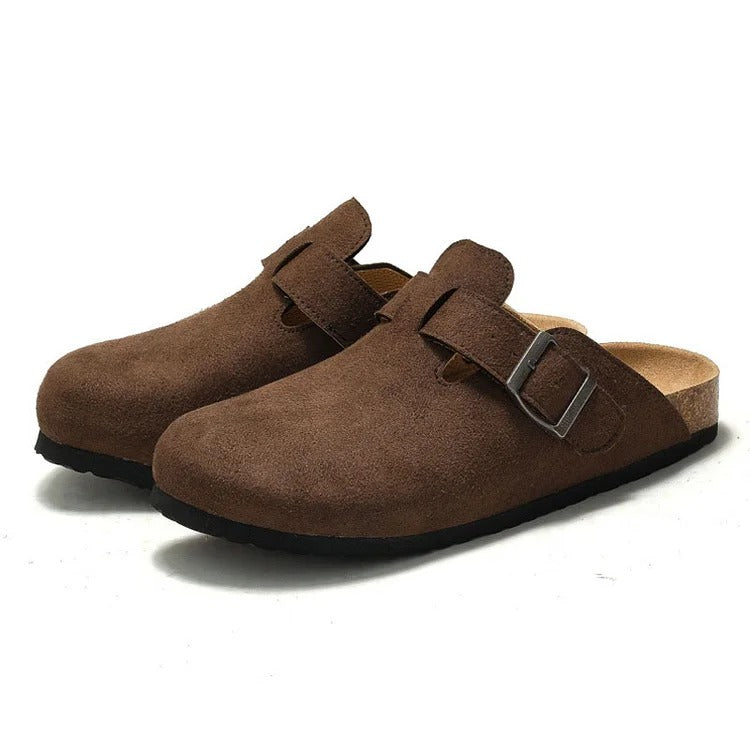 BIRKENSTOCK BOSTON SOFT FOOT BED - DARK BROWN