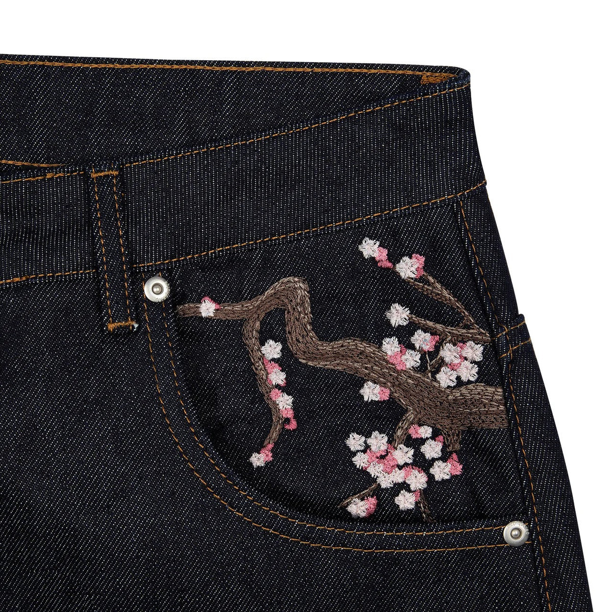 Derschutze "Cherry Blossom" Raw Denim Jeans
