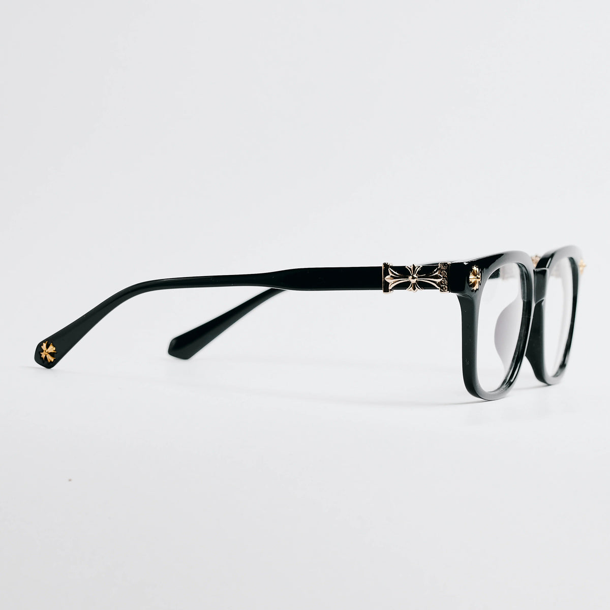 Black Gold Chrome Hearts Glasses