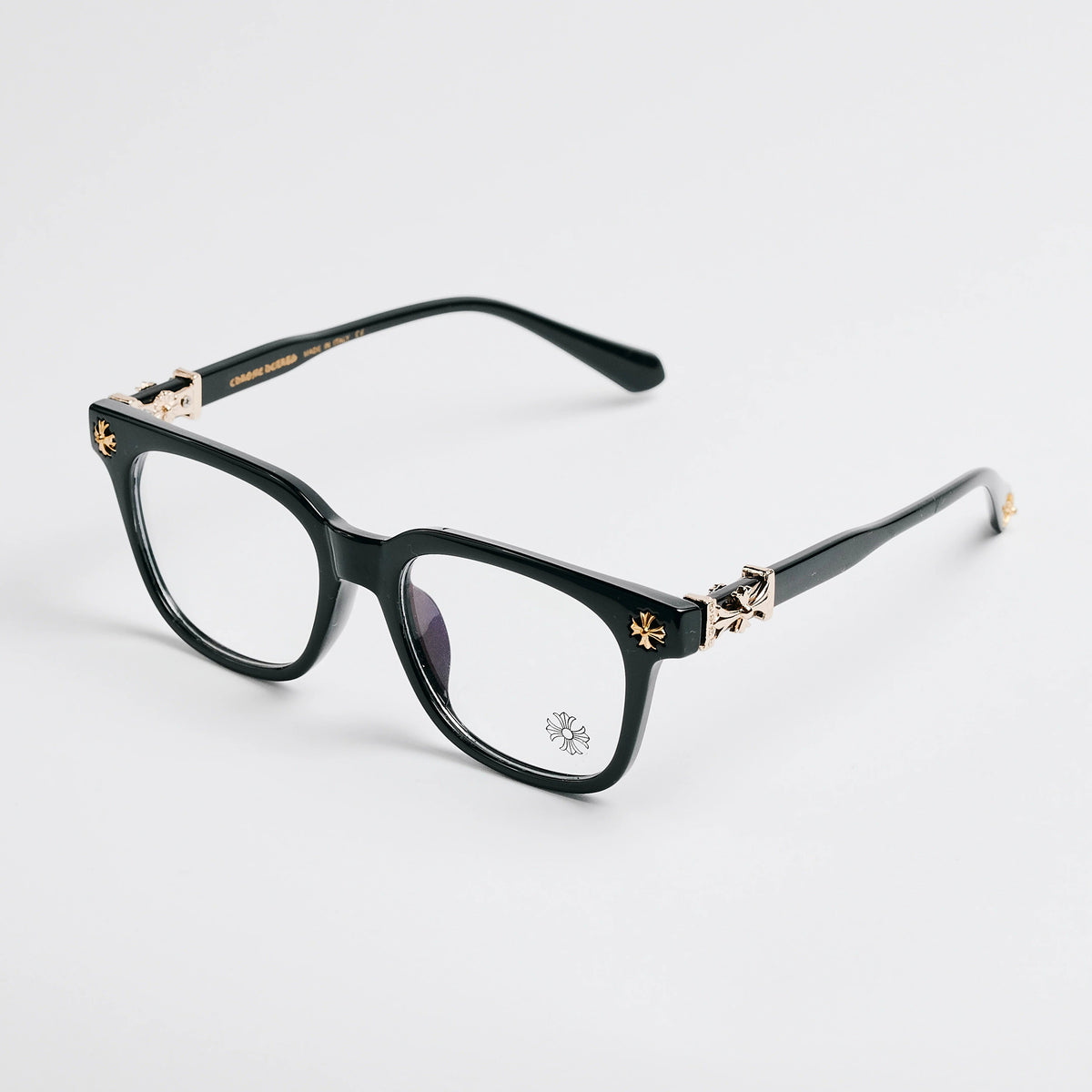 Black Gold Chrome Hearts Glasses