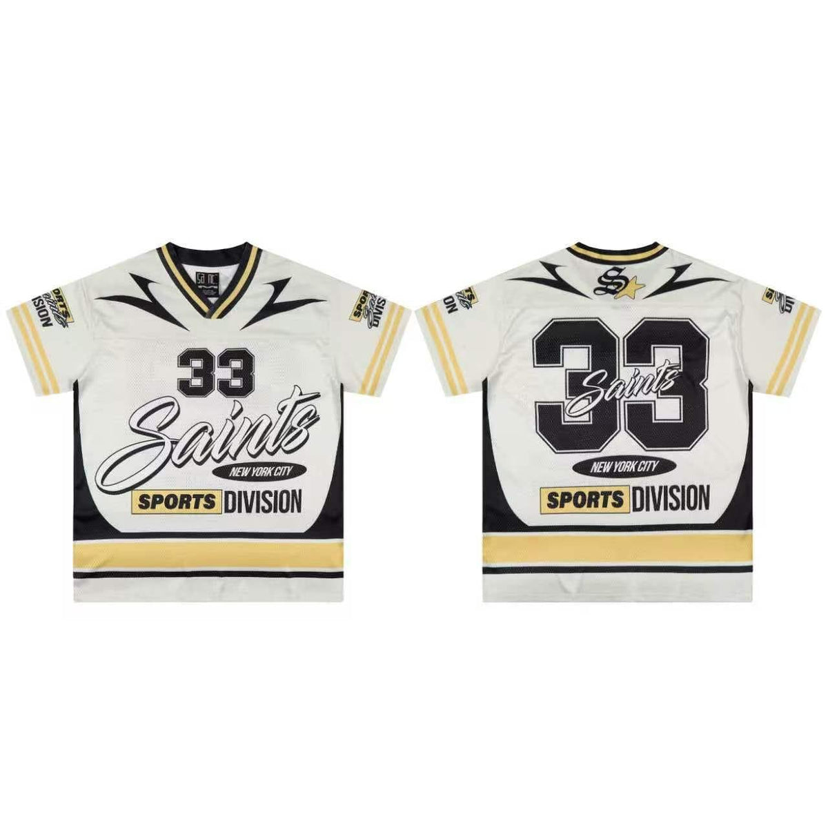 Saints Ivory Gold Tee 33 - White