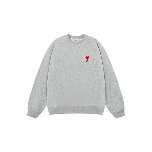 AMI Paris Mini Heart Sweater - Grey