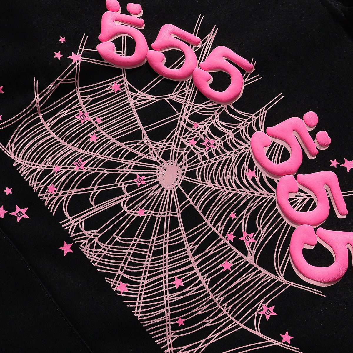 SP5DER 555 WEB Tracksuit “Black/Pink” - FAVELA